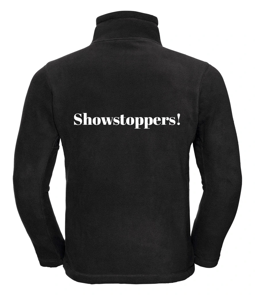 Zip Neck Fleece in Black, back view [[v for="Black"]]
