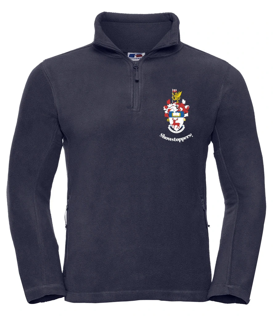 Zip Neck Fleece in French Navy, front view [[v for="French Navy"]]