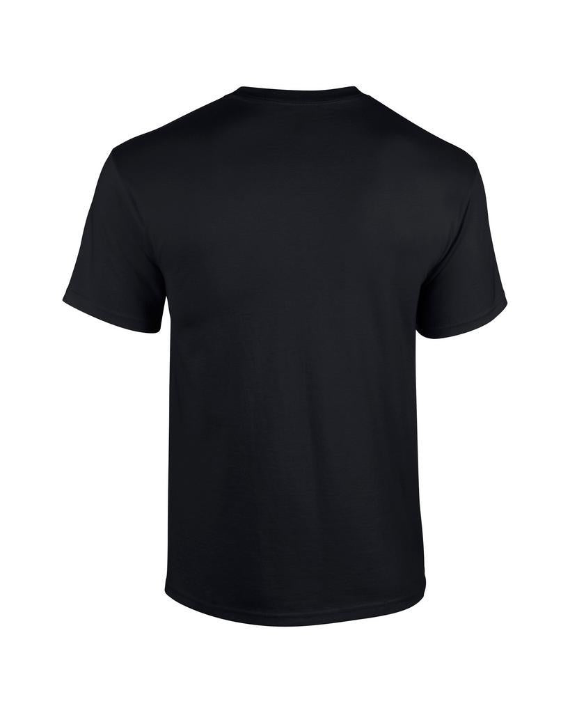 black t-shirt, back view [[v for="Black"]] [[_bp for="Black" x=51 y=34 w=36 h=20 ink=#ffffff]]