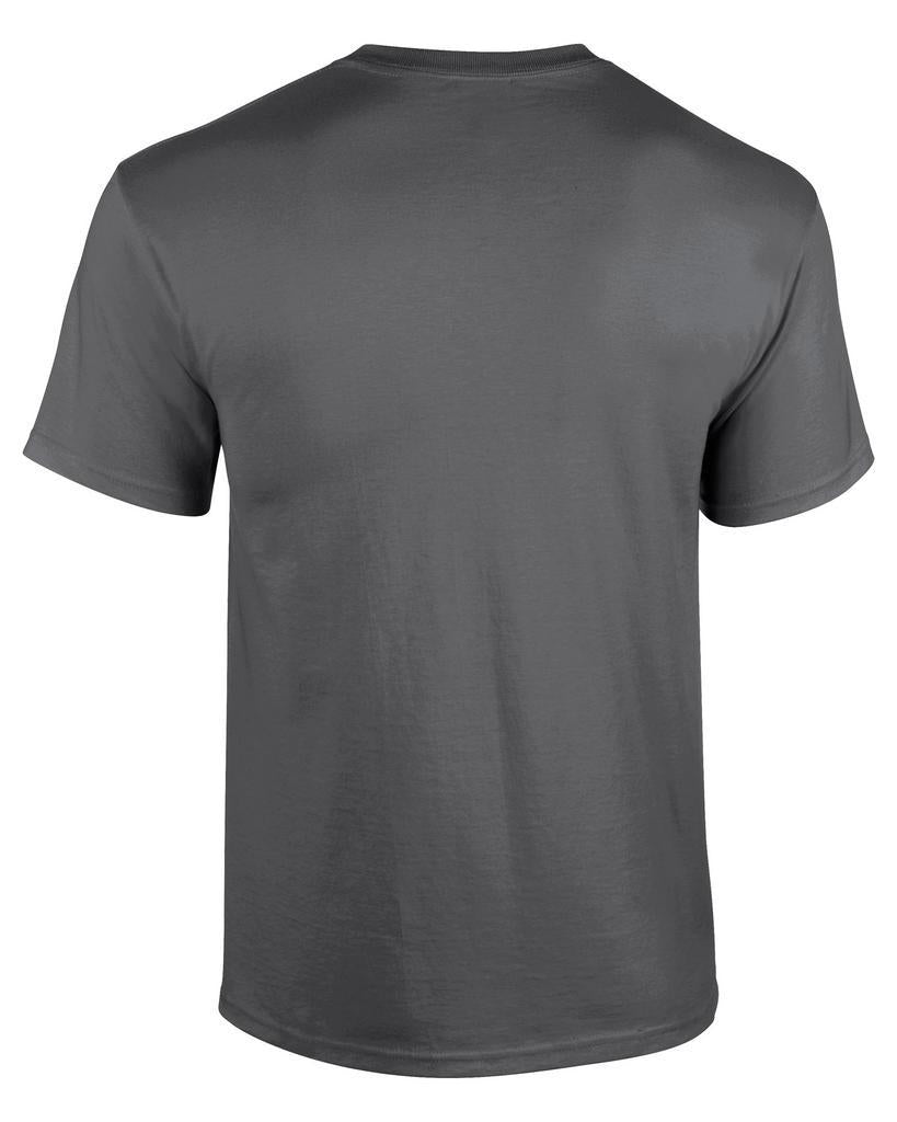 grey t-shirt, back view [[v for="Dark Heather"]] [[_bp for="Dark Heather" x=53 y=30 w=45 h=27.5 ink=#ffffff]]