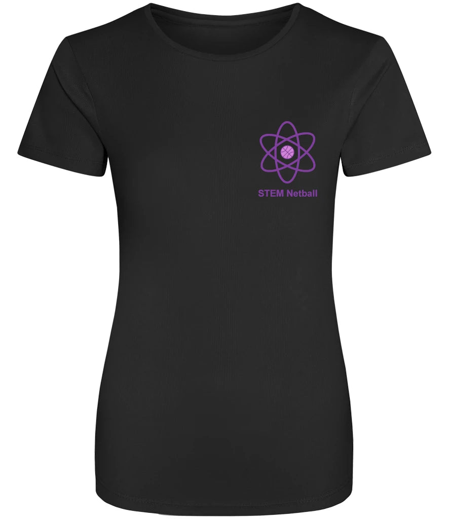 Ladies Cool T-Shirt in Jet Black, front view [[v for="Jet Black"]]