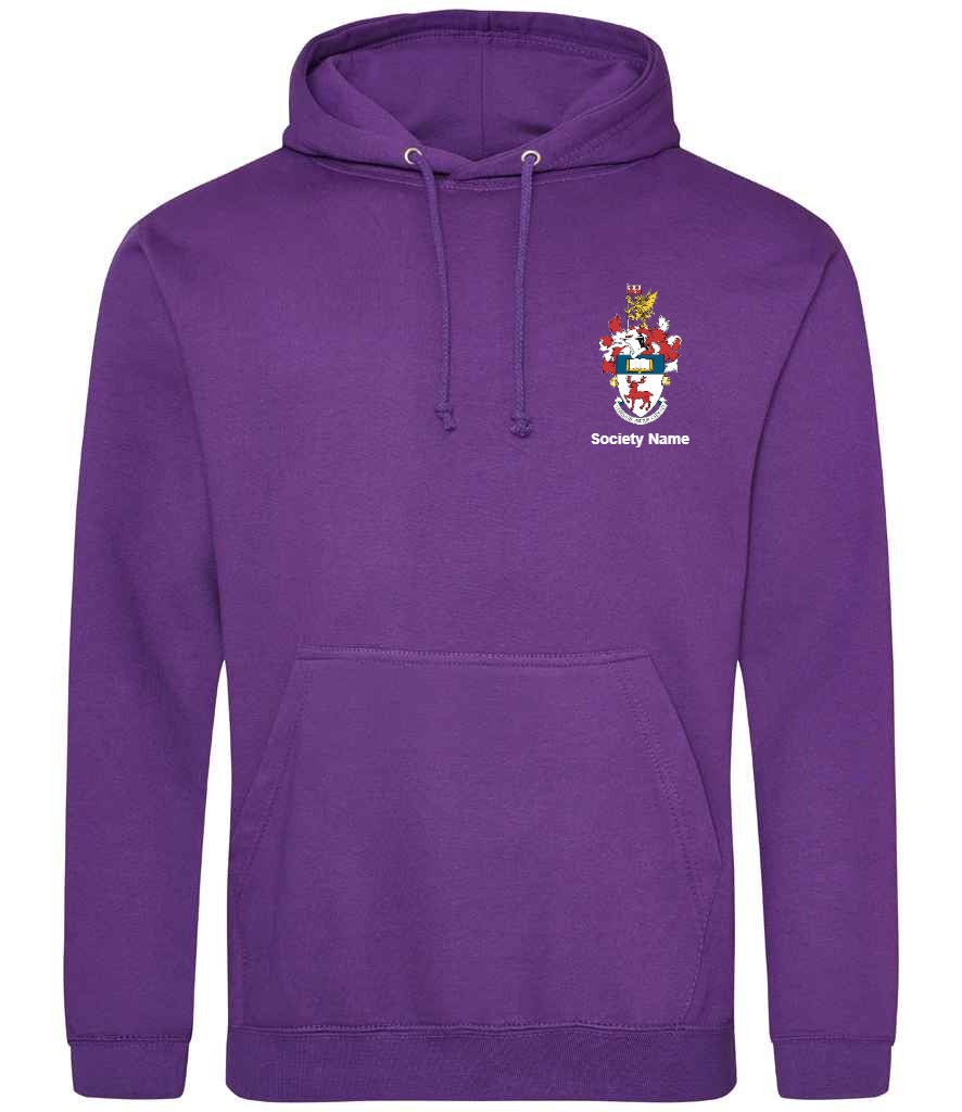 purple hoodie, front view [[_rc for="Purple" left_chest_embroidery="UoS Coat of Arms" x=33 y=33 w=15 h=11 ink=#ffffff]]