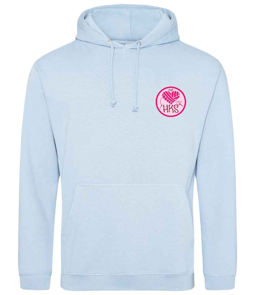 Hoodie in Sky Blue, front view [[_rc for="Sky Blue" left_chest_embroidery="HKS" x=33 y=33 w=15 h=11 ink=#ffffff]]