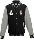 Varsity Jacket in Jet Black/Heather Grey, front view [[v for="Jet Black/Heather Grey"]]