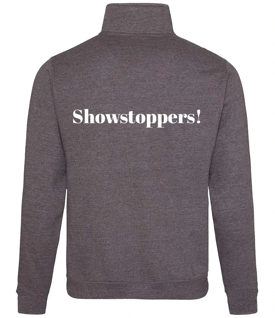 1/4 Zip Sweatshirt in Charcoal, back view [[v for="Charcoal"]]