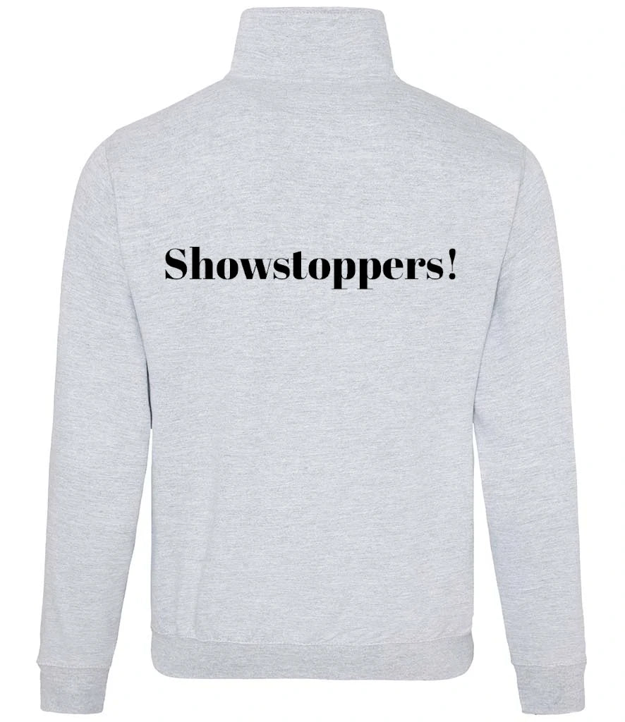 1/4 Zip Sweatshirt in Heather Grey, back view [[v for="Heather Grey"]]
