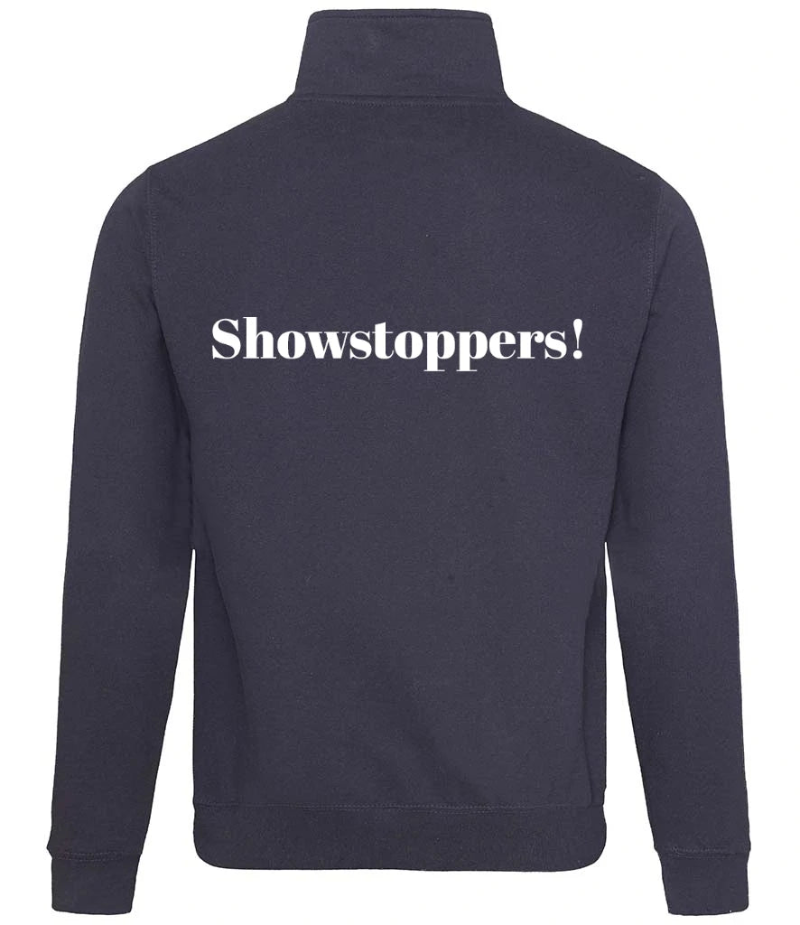 1/4 Zip Sweatshirt in New French Navy, back view [[v for="New French Navy"]]