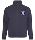 1/4 Zip Sweatshirt in New French Navy, front view [[_rcp for="New French Navy" x=35.1 y=32.4 w=17.5 h=7.6 size=9 ink=#ffffff font=Carlito]]