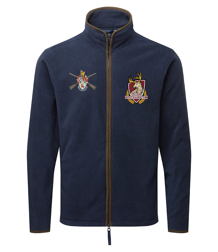 Fleece in Navy/Brown, front view [[_rcta for="Navy/Brown" x=37.9 y=40 w=14.5 h=6.4 size=9 ink=#ffcc00 font=Arial]]