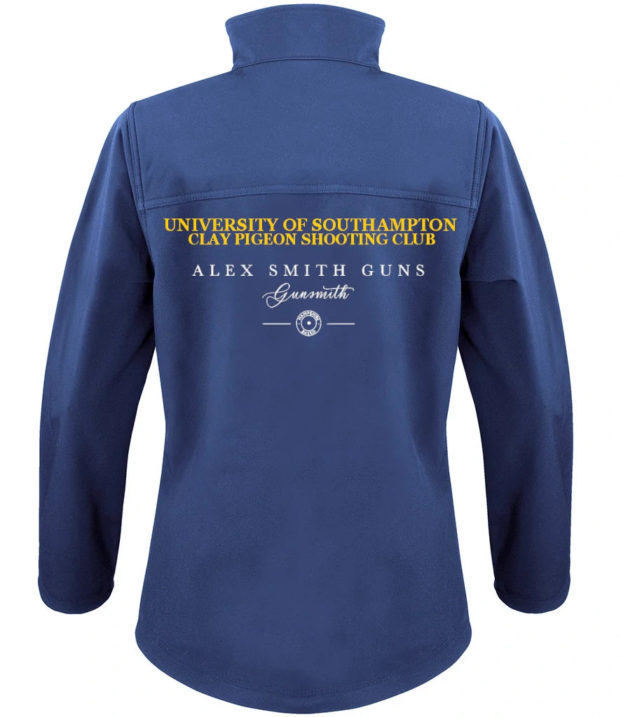 Ladies Softshell Jacket in Navy, back view [[v for="Navy"]]