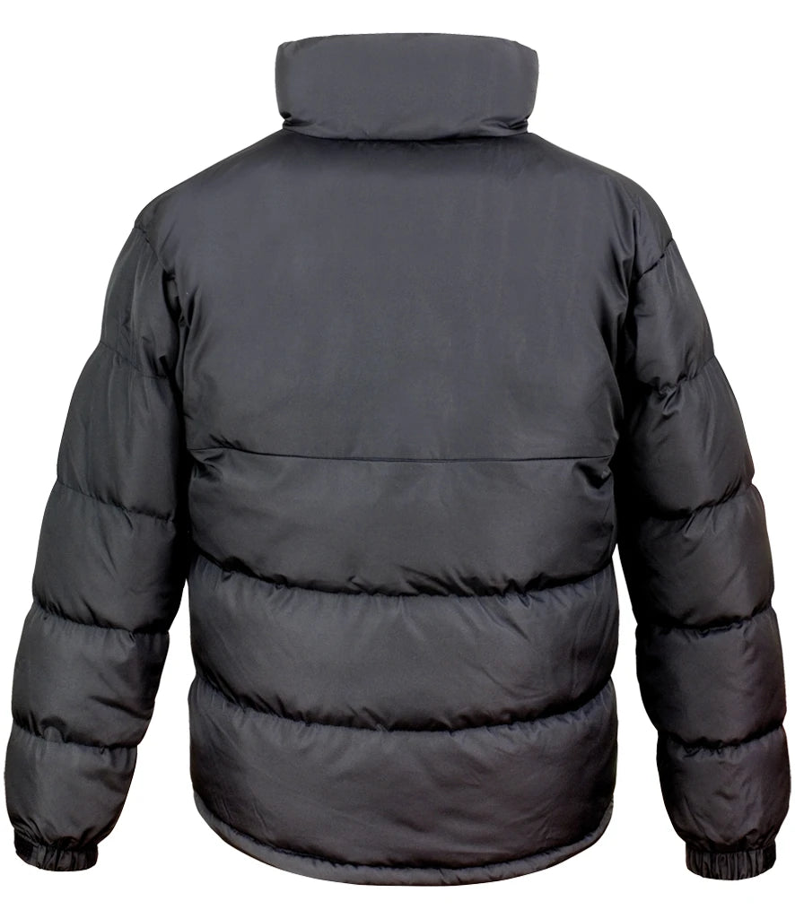 Puffer Jacket in Black, back view [[v for="Black"]]