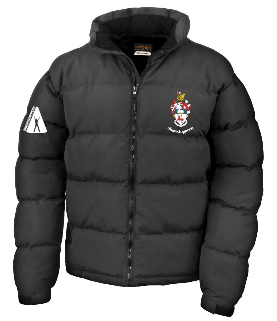 Puffer Jacket in Black, front view [[v for="Black"]]