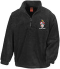 black fleece, front view [[_rc for="Black" left_chest_embroidery="UoS Coat of Arms" x=33 y=37 w=12 h=10.5 ink=#ffffff]]