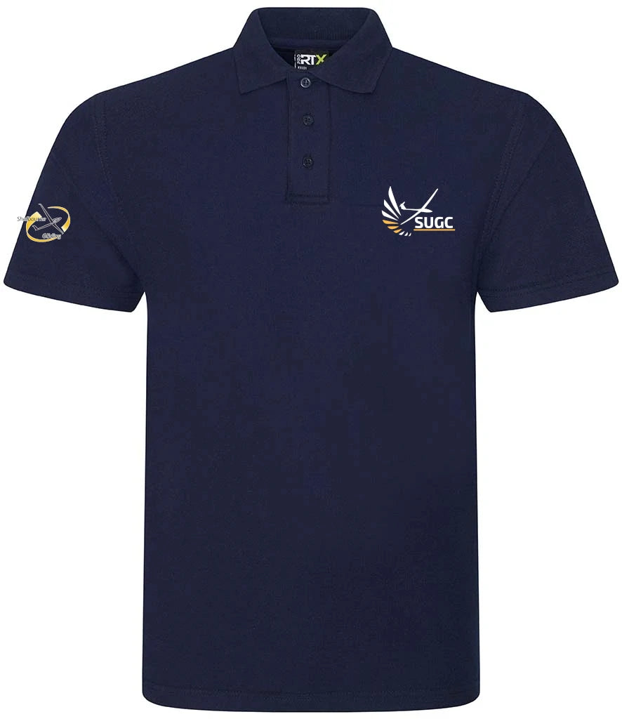 Polo with name in Navy, front view [[_rcta for="Navy" x=33.4 y=30.4 w=14.7 h=6.6 size=9 ink=#ffffff font=Arial]]